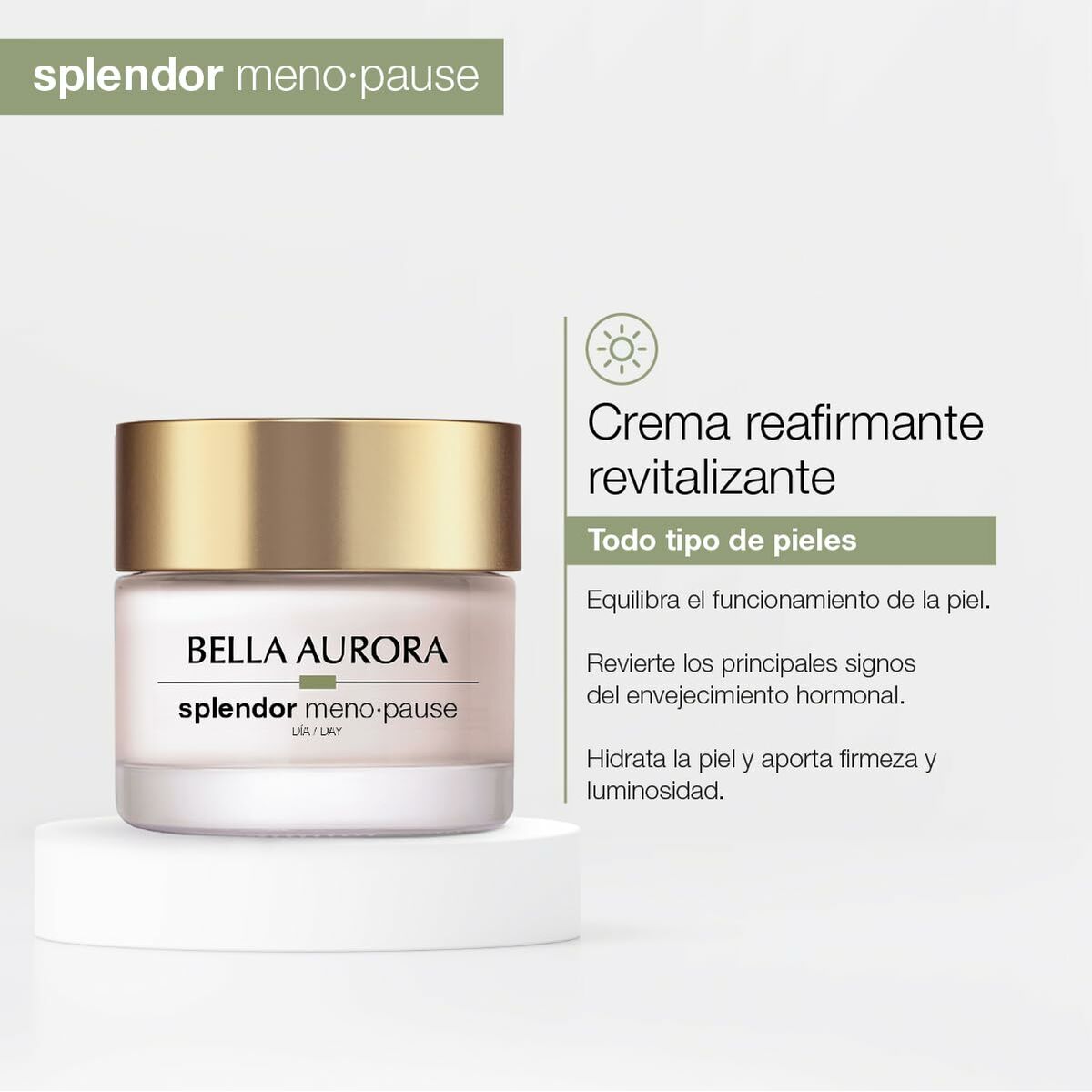 Facial Cream Bella Aurora BELLA AURORA SPLENDOR Spf 20 50 ml skincare packaging