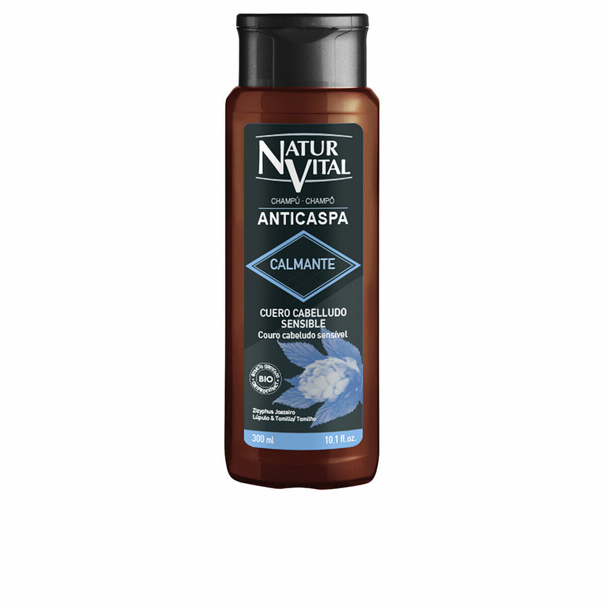 Anti-dandruff Shampoo Naturvital Champu Anticaspa Calmante 300 ml Soothing shampoo bottle