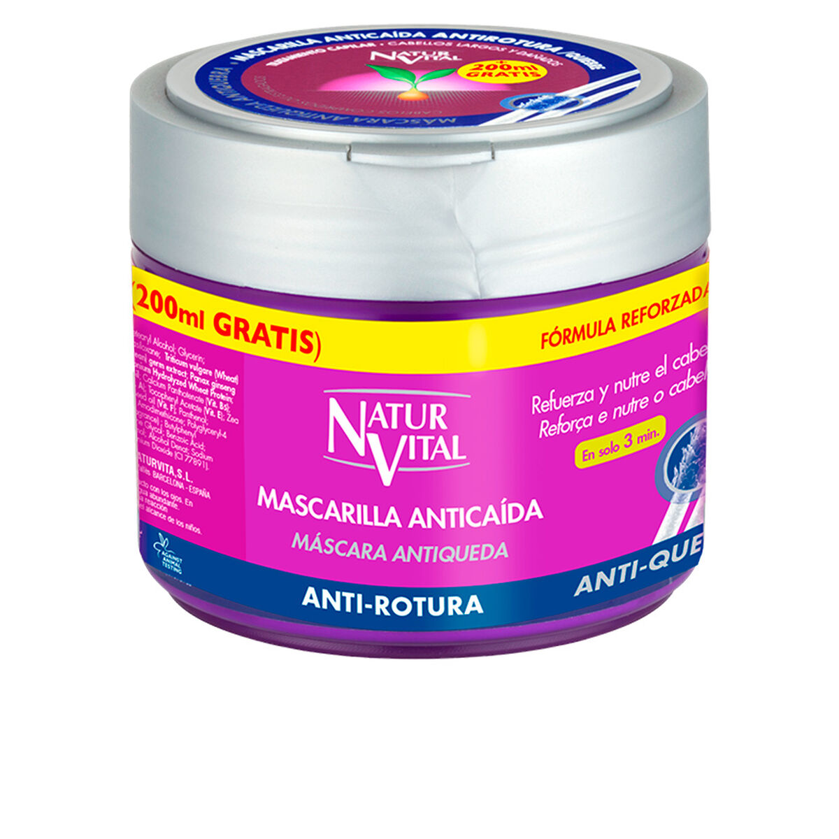 Anti-hairloss Cream Naturaleza y Vida Mascarilla Anticaída 500 ml skincare packaging