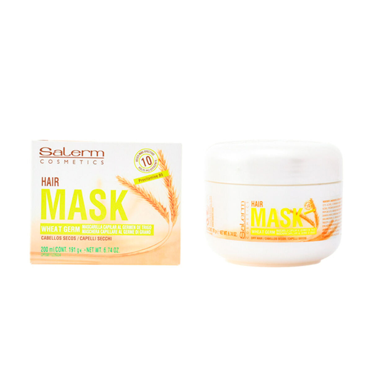 Nourishing Hair Mask Salerm Wheat Germ 200 ml hair mask packaging
