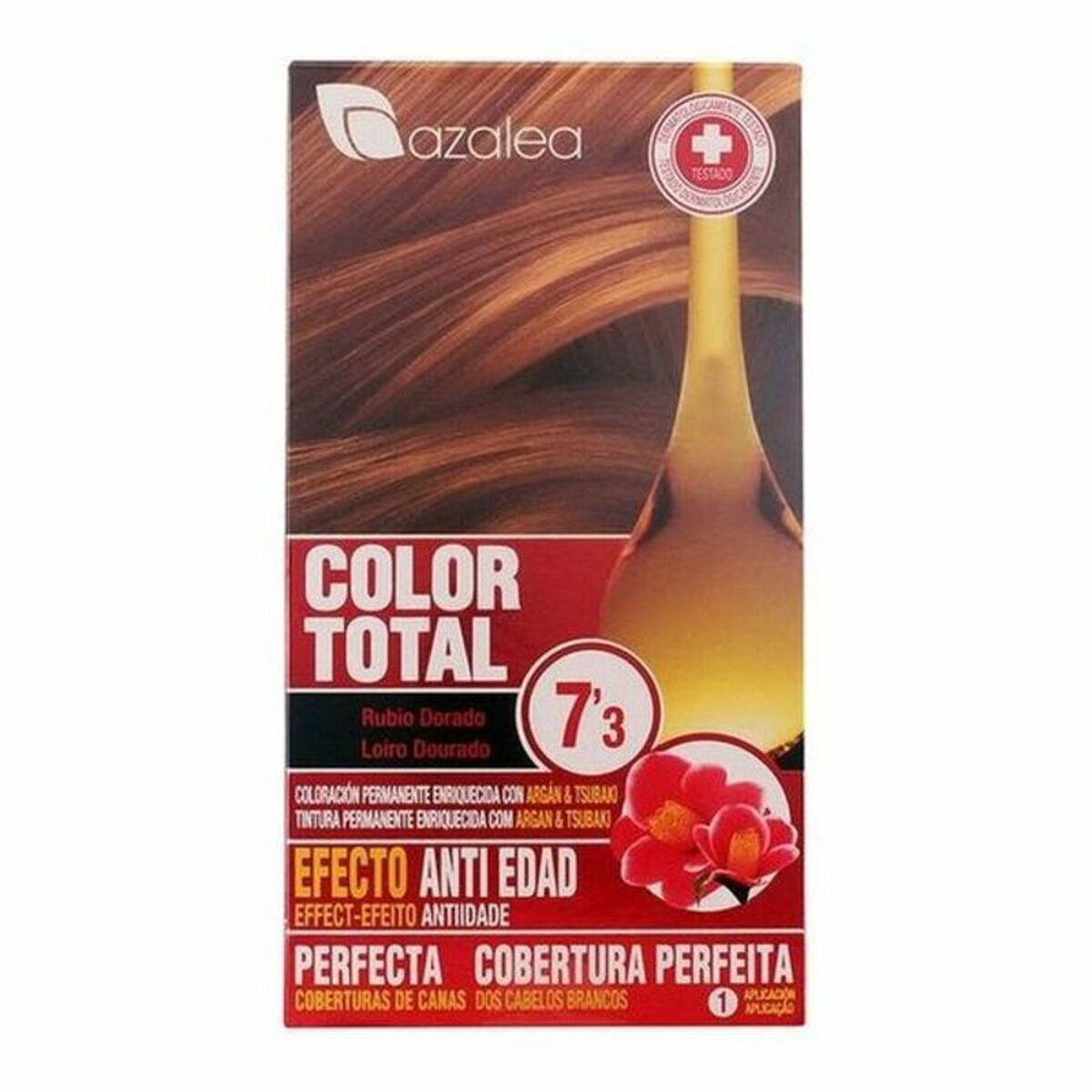 Permanent Anti-Ageing Dye Azalea Color Total Golden Blonde Platinum Blonde Nº 7,3-Rubio Dorado (1 Unit) for Women product