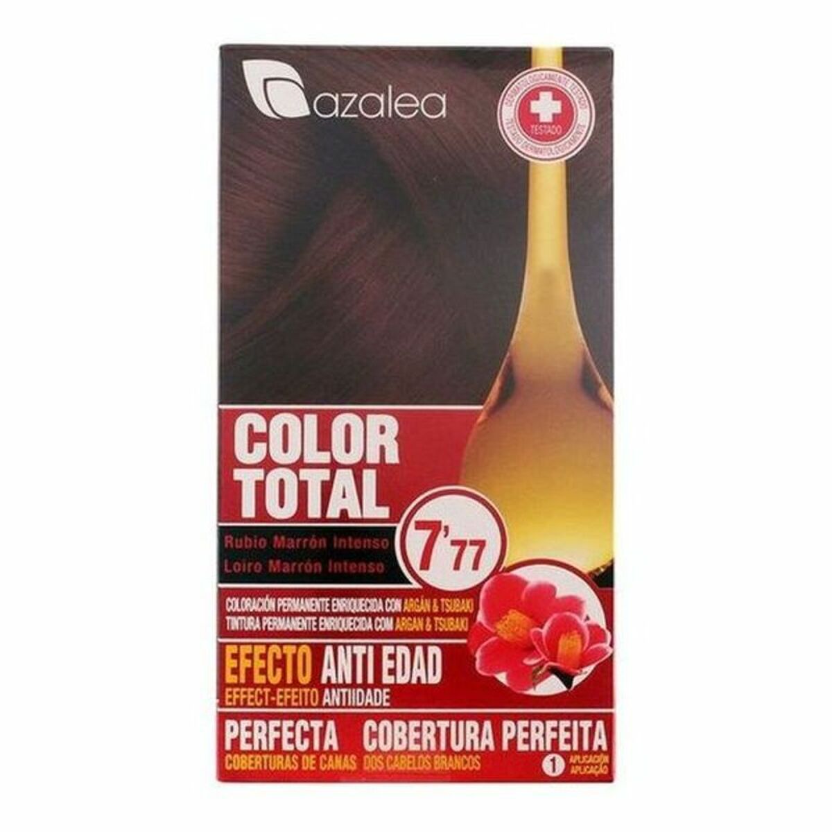 Permanent Anti-Ageing Dye Azalea Color Total Intense Blonde Brown Platinum Blonde Nº 7,77-Rubio Marron Intenso (1 Unit) for