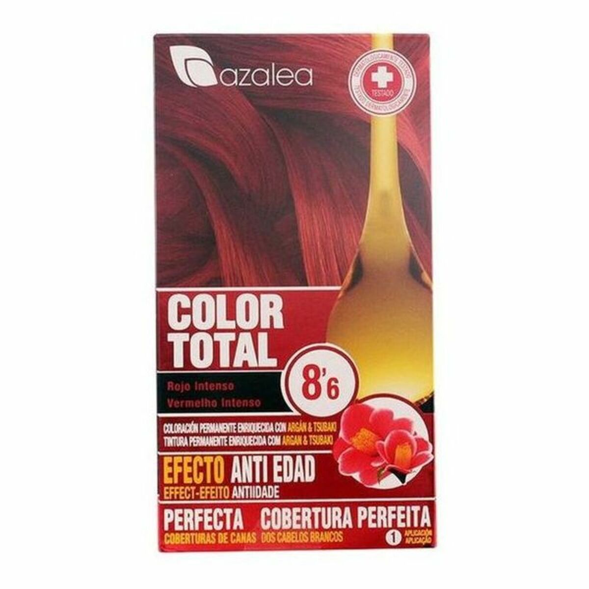 Permanent Anti-Ageing Dye Azalea Color Total Intense Ruby Platinum Blonde Nº 8,6-Rojo Intenso (1 Unit) for Women product