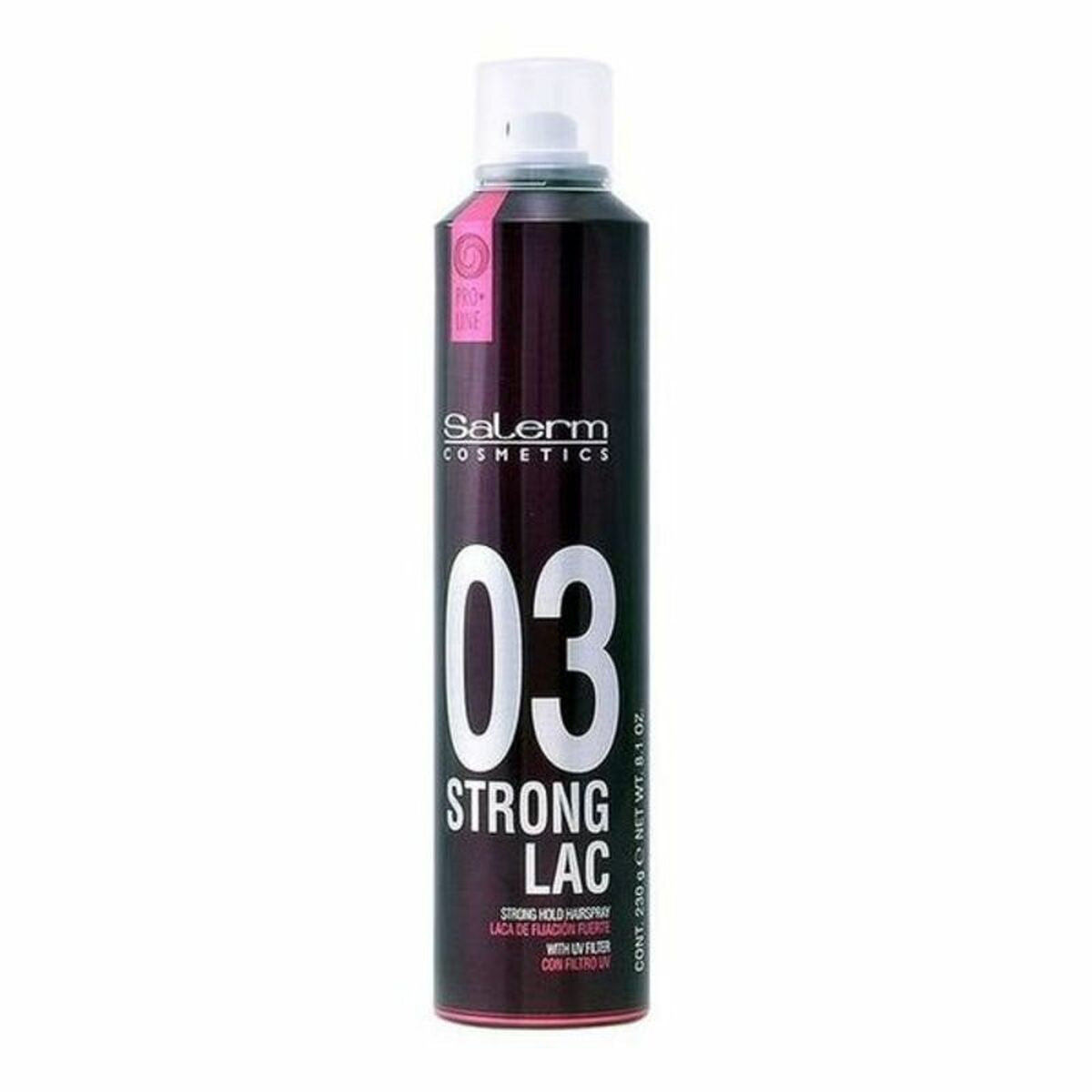Hair Spray Strong Lac Salerm product packaging