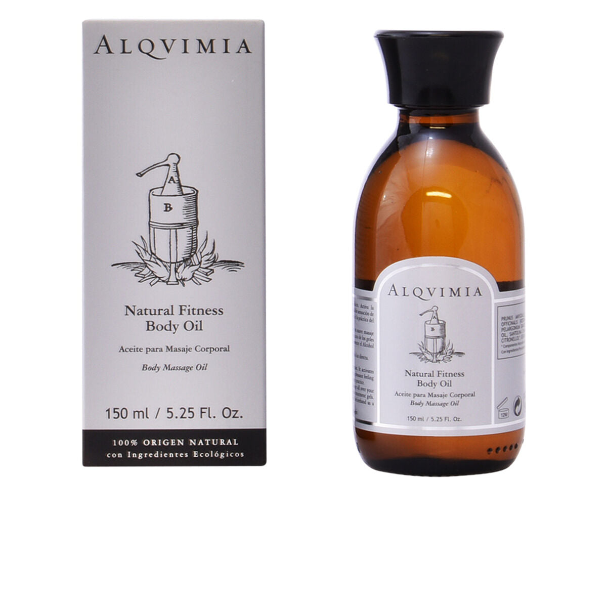 Massage Cream Body Oil Alqvimia skincare packaging