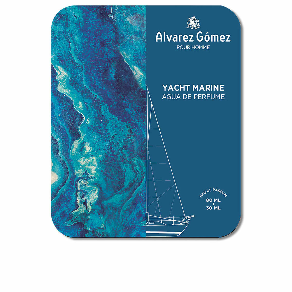 Men's Perfume Set Alvarez Gomez YACHT MARINE 2 Pieces for Men product packaging