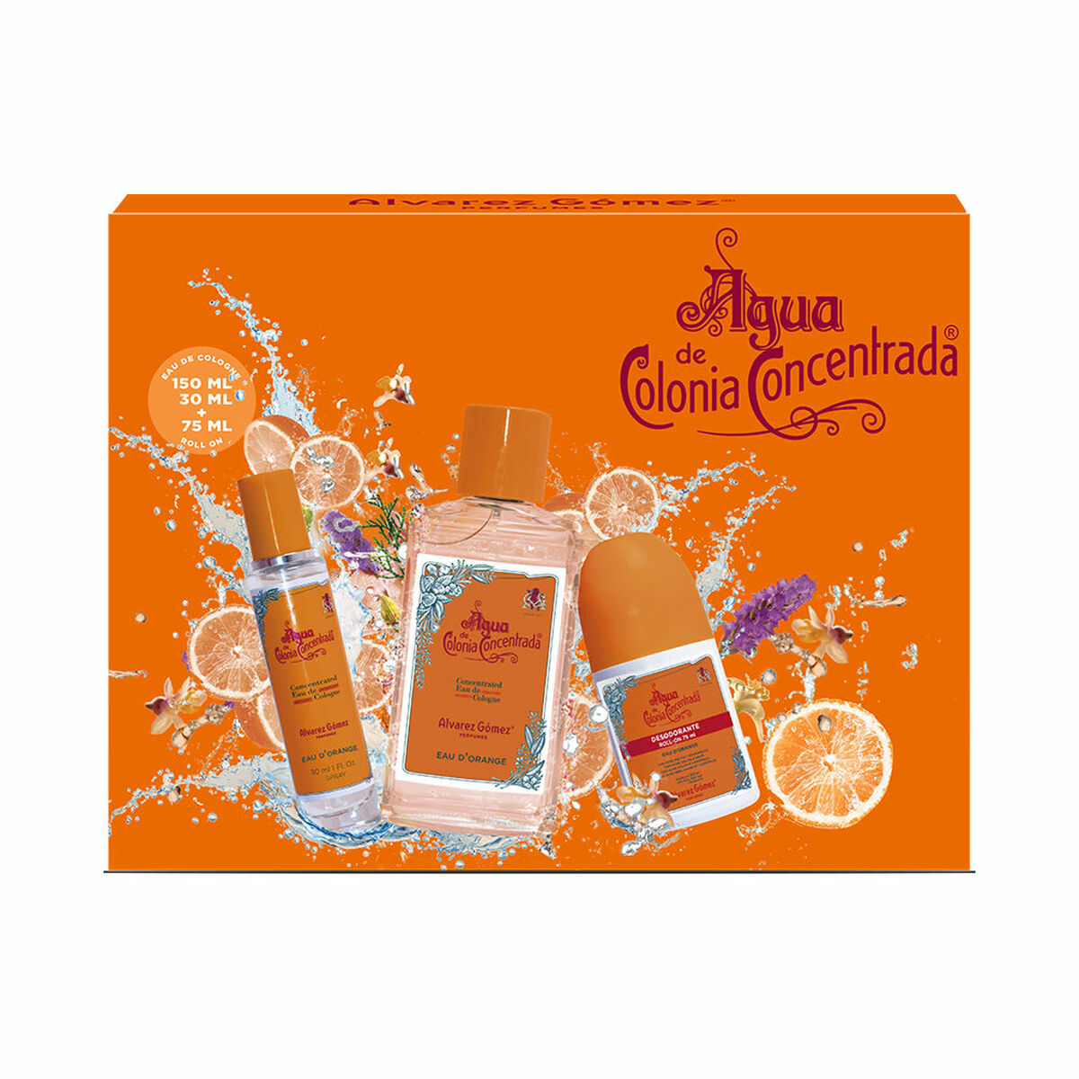Unisex' Perfume Set Alvarez Gomez Agua de Colonia Concentrada Eau d'Orange 3 Pieces product packaging