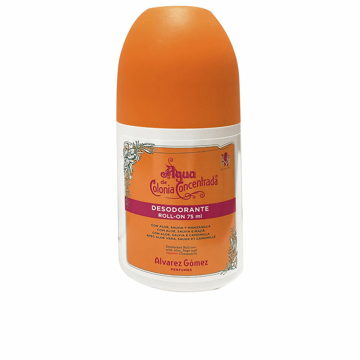 Roll-On Deodorant Alvarez Gomez Agua de Colonia Concentrada Eau d'Orange 75 ml product packaging