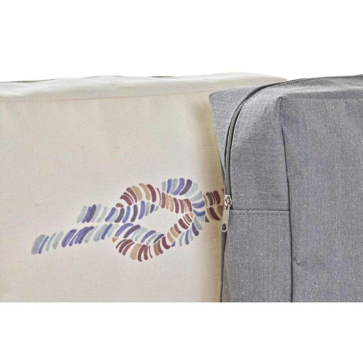 Toilet Bag DKD Home Decor Grey White Navy (30 x 10 x 20 cm) (2 Units) product packaging