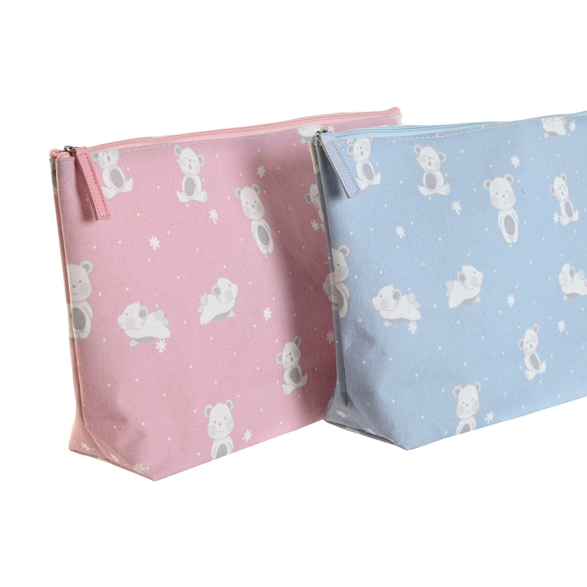 Travel Vanity Case DKD Home Decor Blue Pink polialgodon osos 33 x 8 x 21 cm (2 Units) product packaging