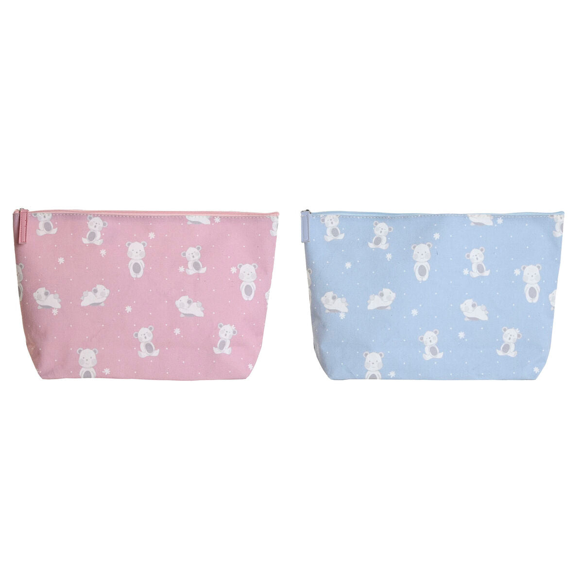 Travel Vanity Case DKD Home Decor Blue Pink polialgodon osos 33 x 8 x 21 cm (2 Units) product packaging