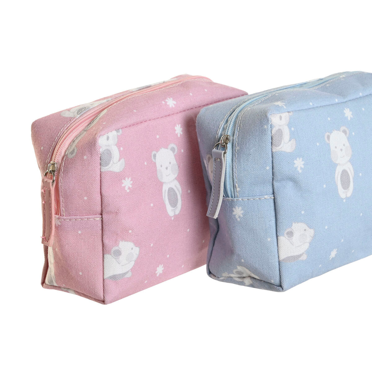 Travel Vanity Case DKD Home Decor Blue White Green Pink polialgodon osos 15 x 6 x 12 cm (2 Units) product packaging