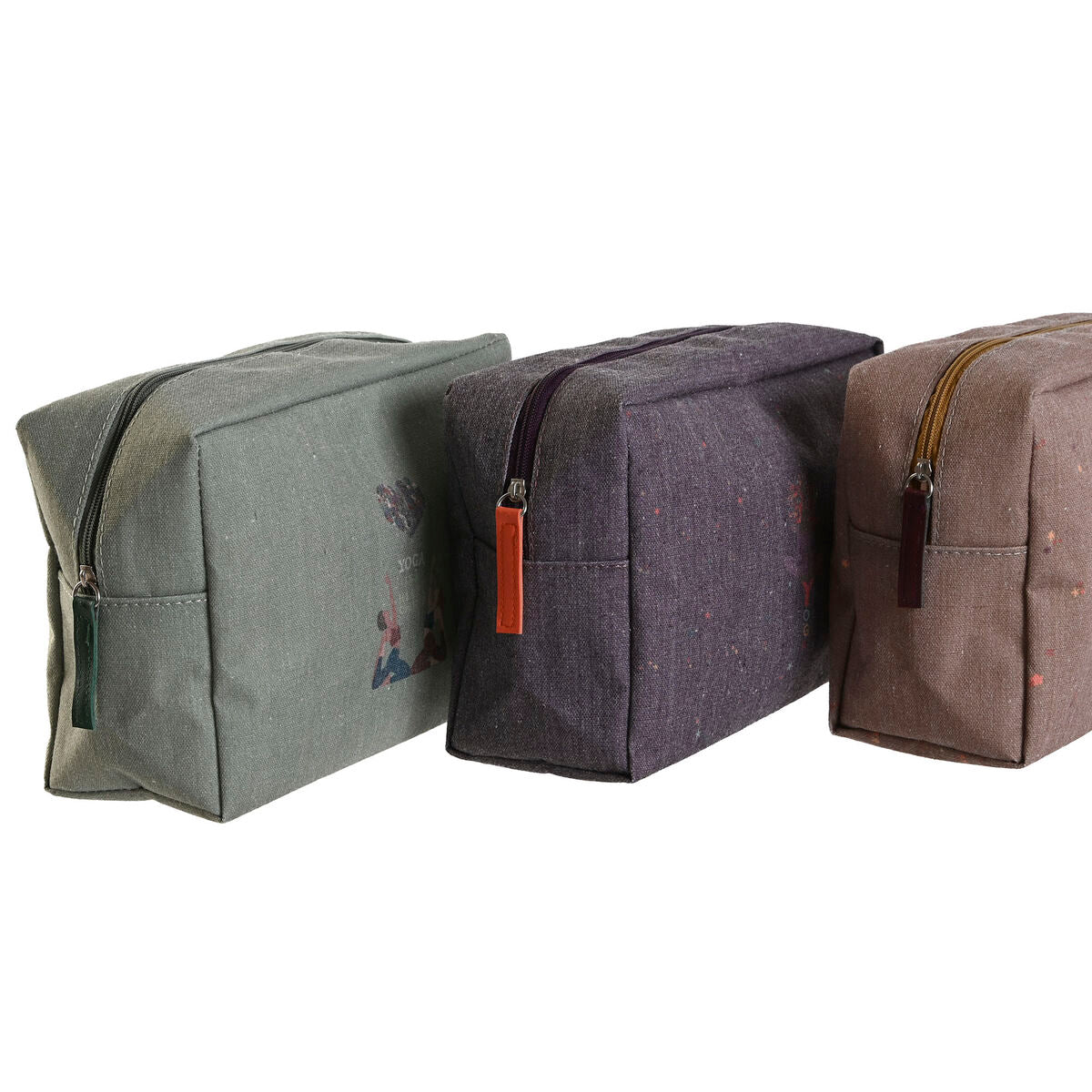 Travel Vanity Case DKD Home Decor Brown Green Burgundy 20 x 8 x 14 cm product packaging