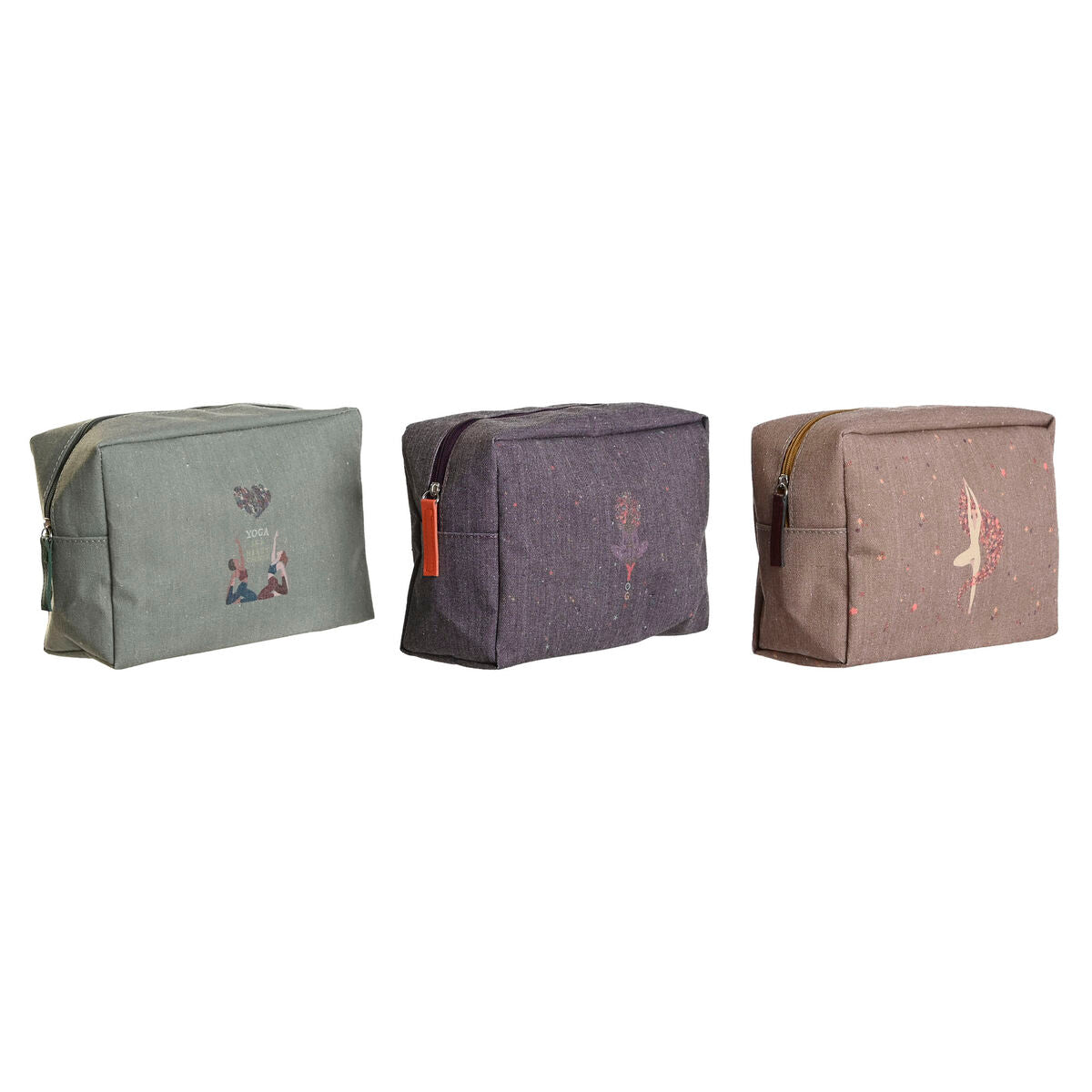 Travel Vanity Case DKD Home Decor Brown Green Burgundy 20 x 8 x 14 cm product packaging