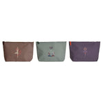 Toilet Bag DKD Home Decor Brown Green Burgundy Canvas Yoga 33 x 8 x 20 cm (3 Units) product packaging