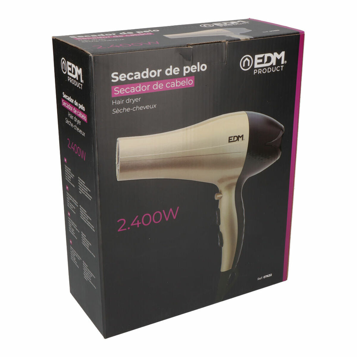 Hairdryer EDM 2400 W Multicolour product packaging