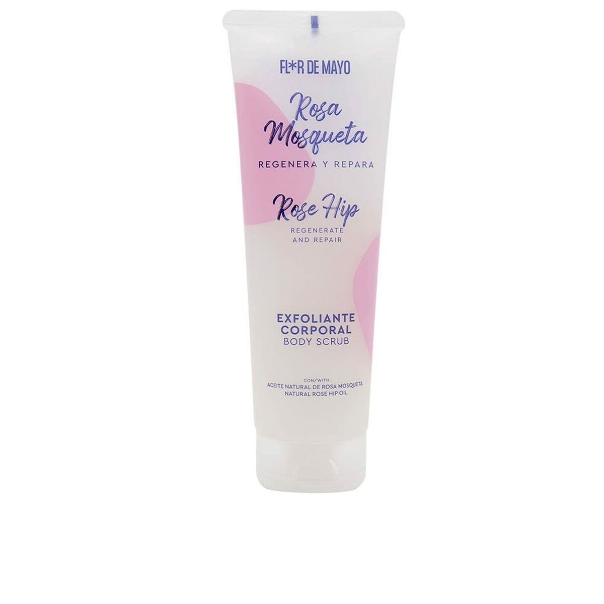 Body Exfoliator Flor de Mayo Exfoliante Corporal 230 ml Rosehip product packaging