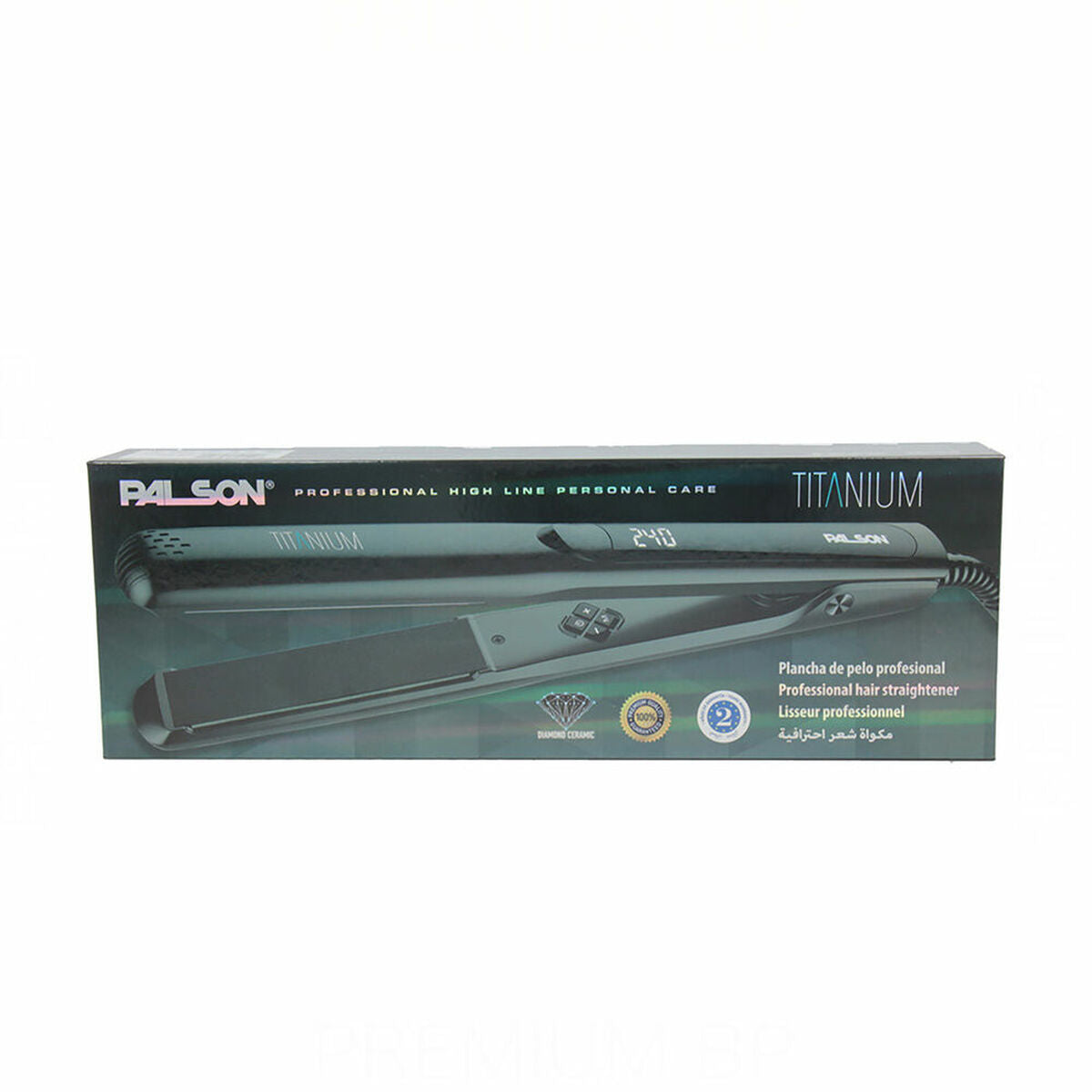 Hair Straightener Palson Titanium Professional product packaging