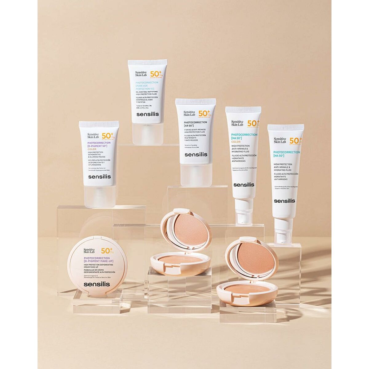 Crème Make-up Base Sensilis PHOTOCORRECTION [MAKE UP] Nº 03 Spf 50+ 10 g product packaging