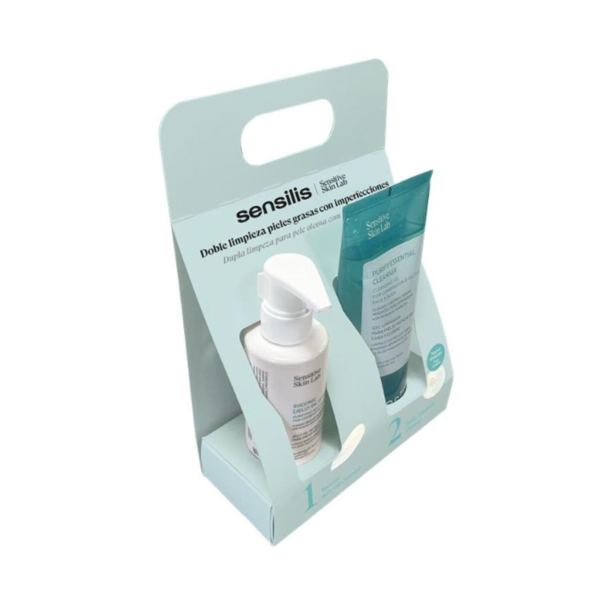 Facial Cleansing Gel Sensilis LIMPIADORES 2 Pieces skincare packaging