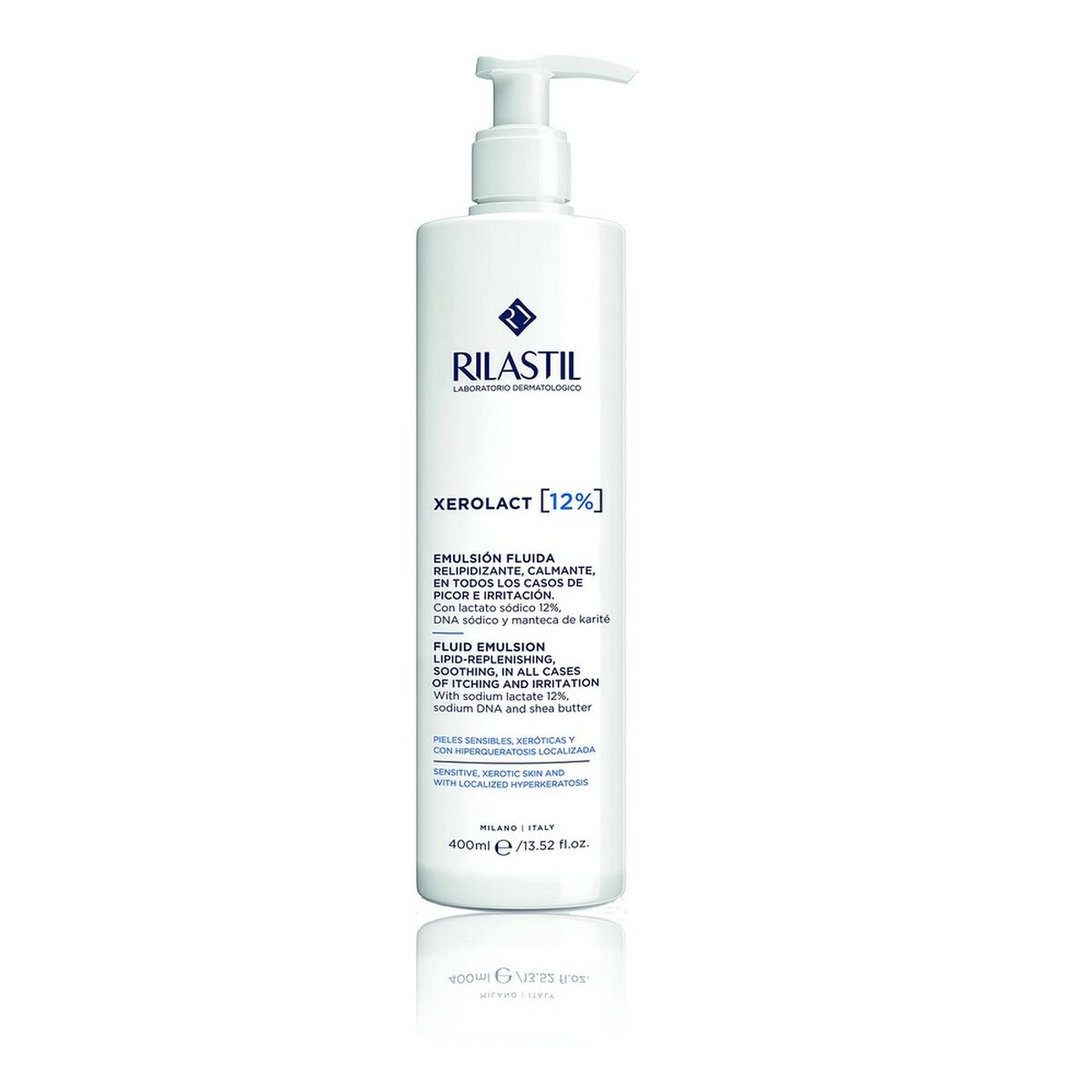 Body Lotion Rilastil Xerolact 400 ml Soothing skincare packaging