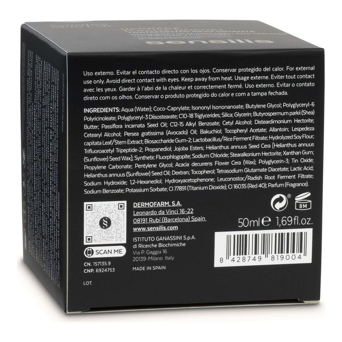 Anti-Ageing Night Cream Sensilis Upgrade 50 ml Firming for Women skincare packaging