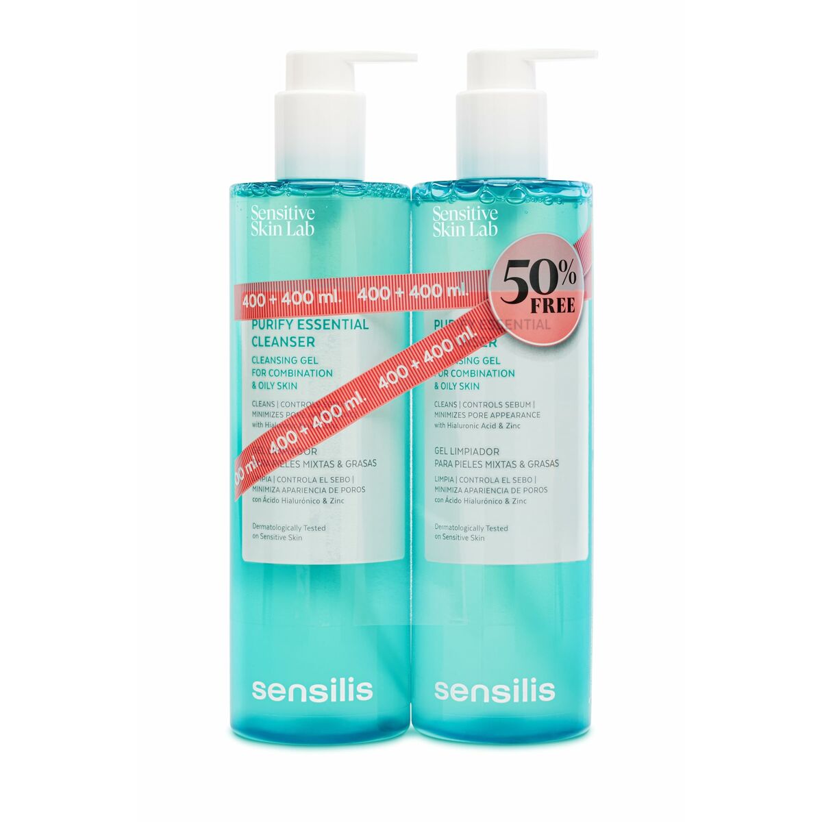 Facial Cleansing Gel Sensilis Purify Essential 2 x 400 ml skincare packaging