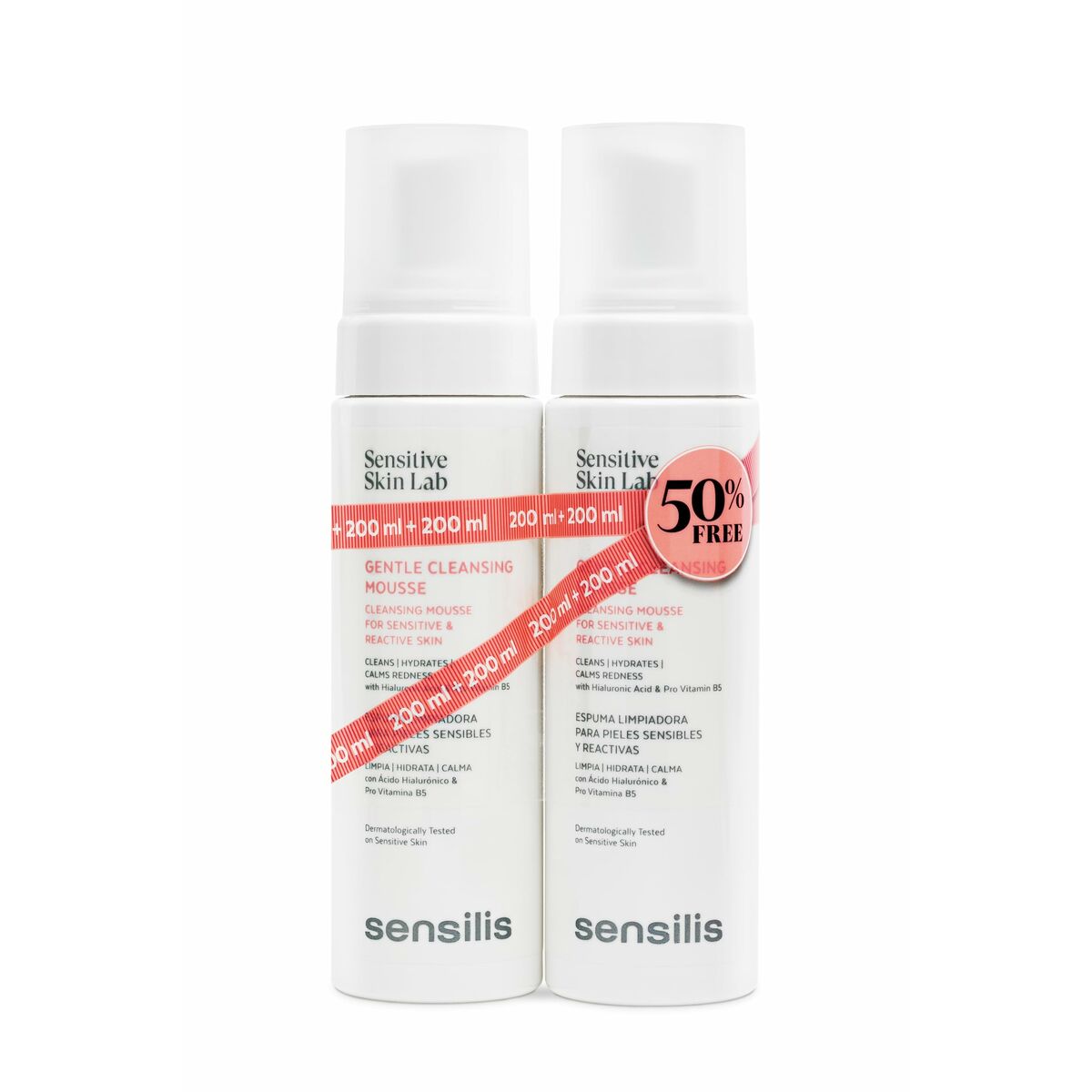 Cleansing Foam Sensilis 2 x 200 ml Soothing for Women product packaging