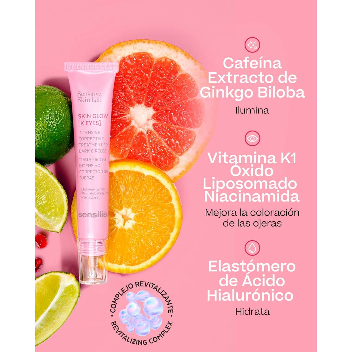 Cream for Eye Area Sensilis SKIN GLOW FACIAL 15 ml skincare packaging