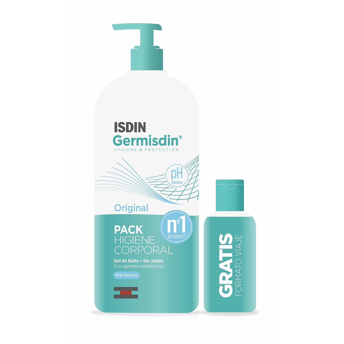 Shower Gel Isdin Germisdin Original 2 Pieces skincare packaging