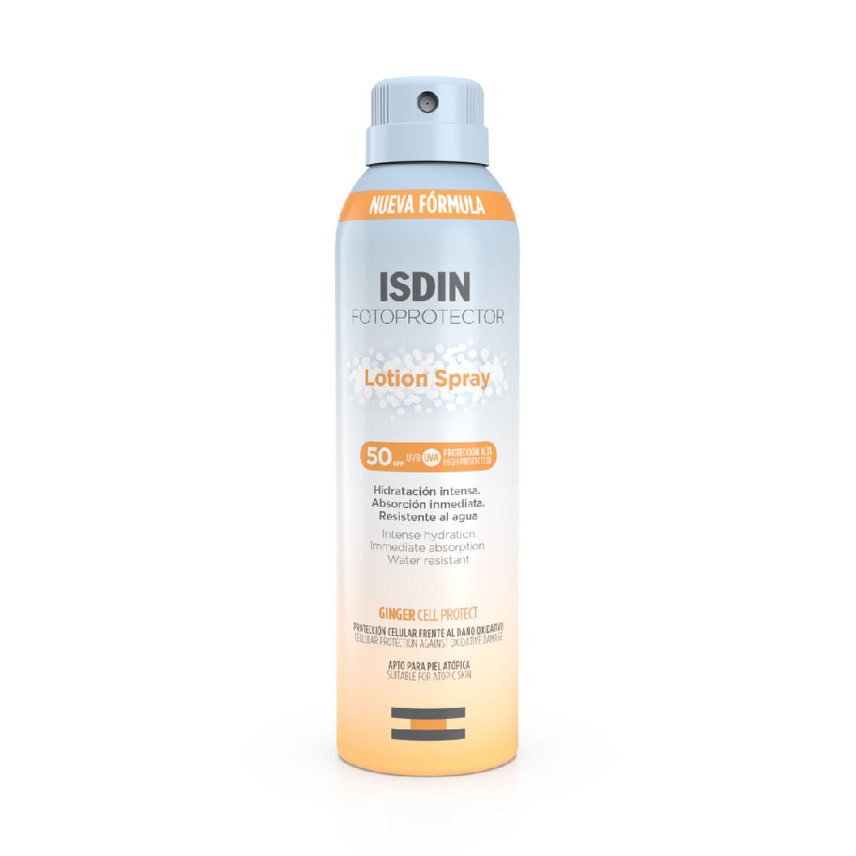 Body Sunscreen Spray Isdin Spf 50 product packaging
