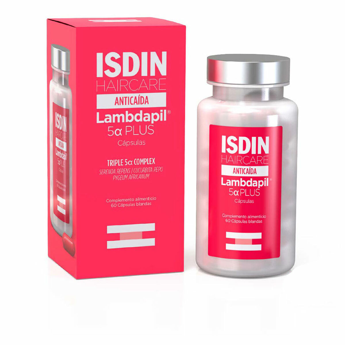 Anti-Hair Loss Care Isdin Lambdapil Capsules (60 Units) product packaging