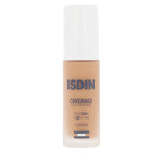 Liquid Make Up Base Isdin COVERAGE Nº 5.0 Bronze Spf 50 30 g product packaging