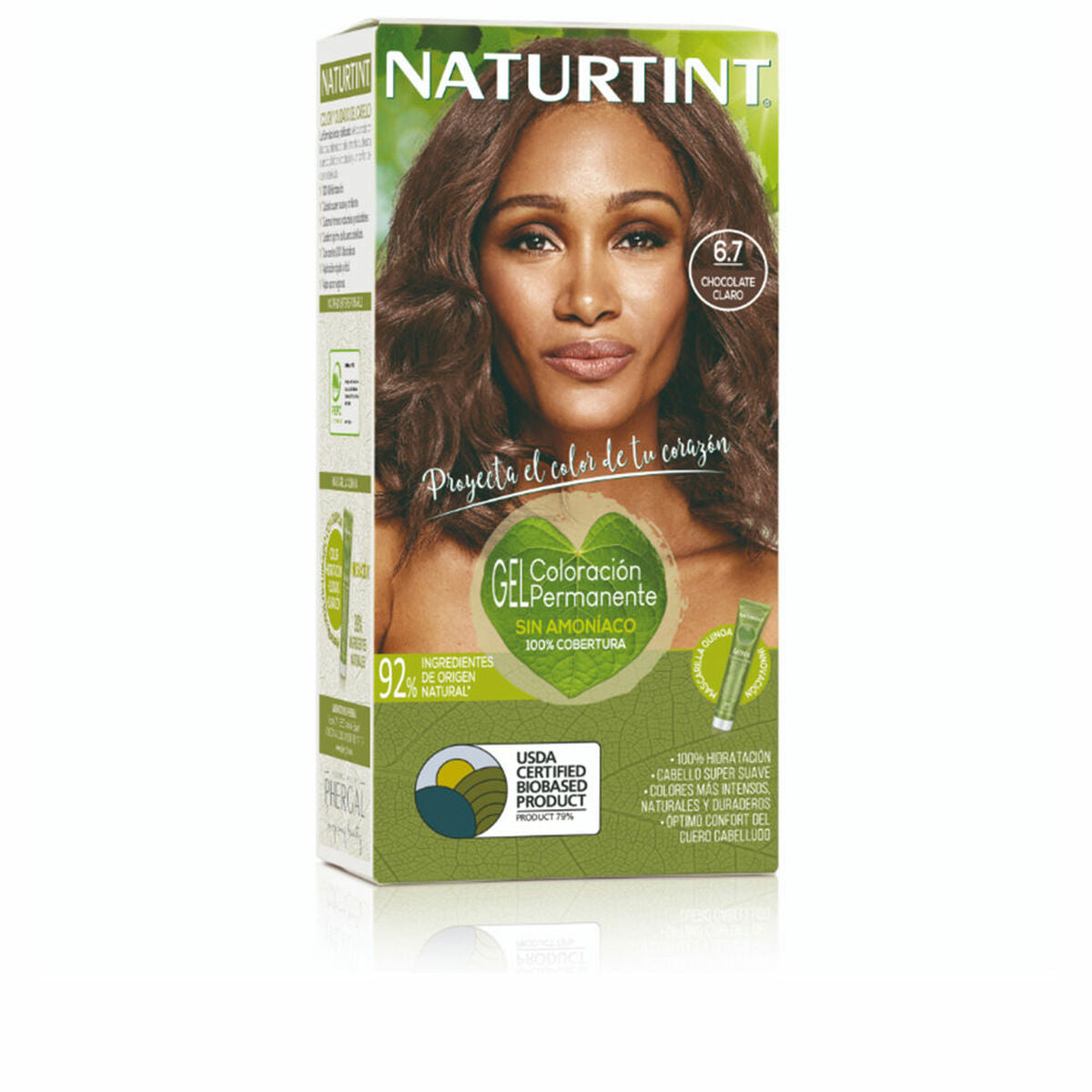 Permanent Dye Naturtint COLORACIÓN nº 6.7-Chocolate claro 170 ml product packaging
