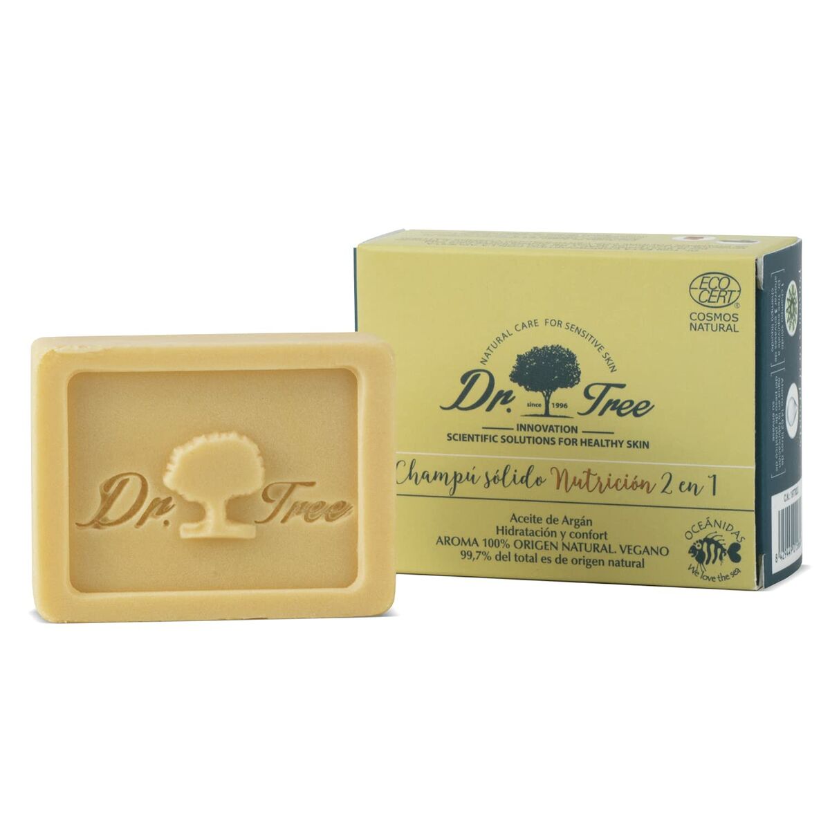 Shampoo Bar Dr. Tree 2-in-1 Nutritional 75 g shampoo bottle