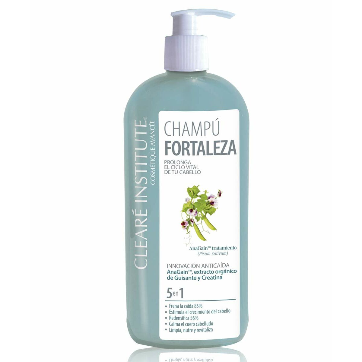 Anti-Hair Loss Shampoo Clearé Institute Fortaleza Anticaída 400 ml for Women shampoo bottle