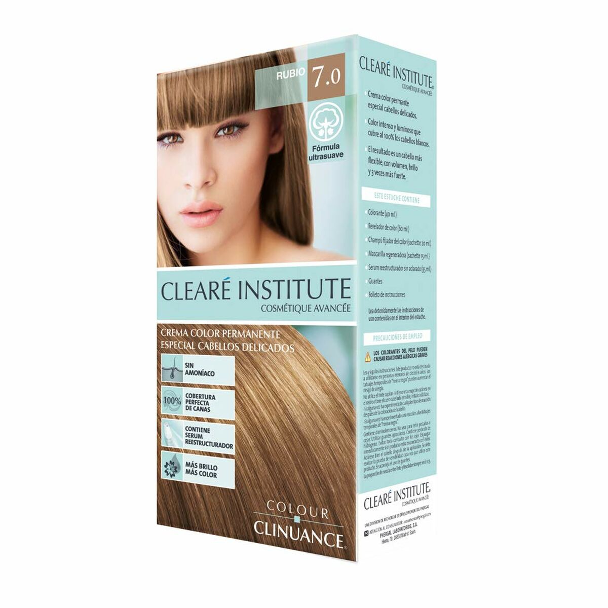 Permanent Colour Creme Clearé Institute Colour Clinuance Nº 7.0-rubio for Women skincare packaging