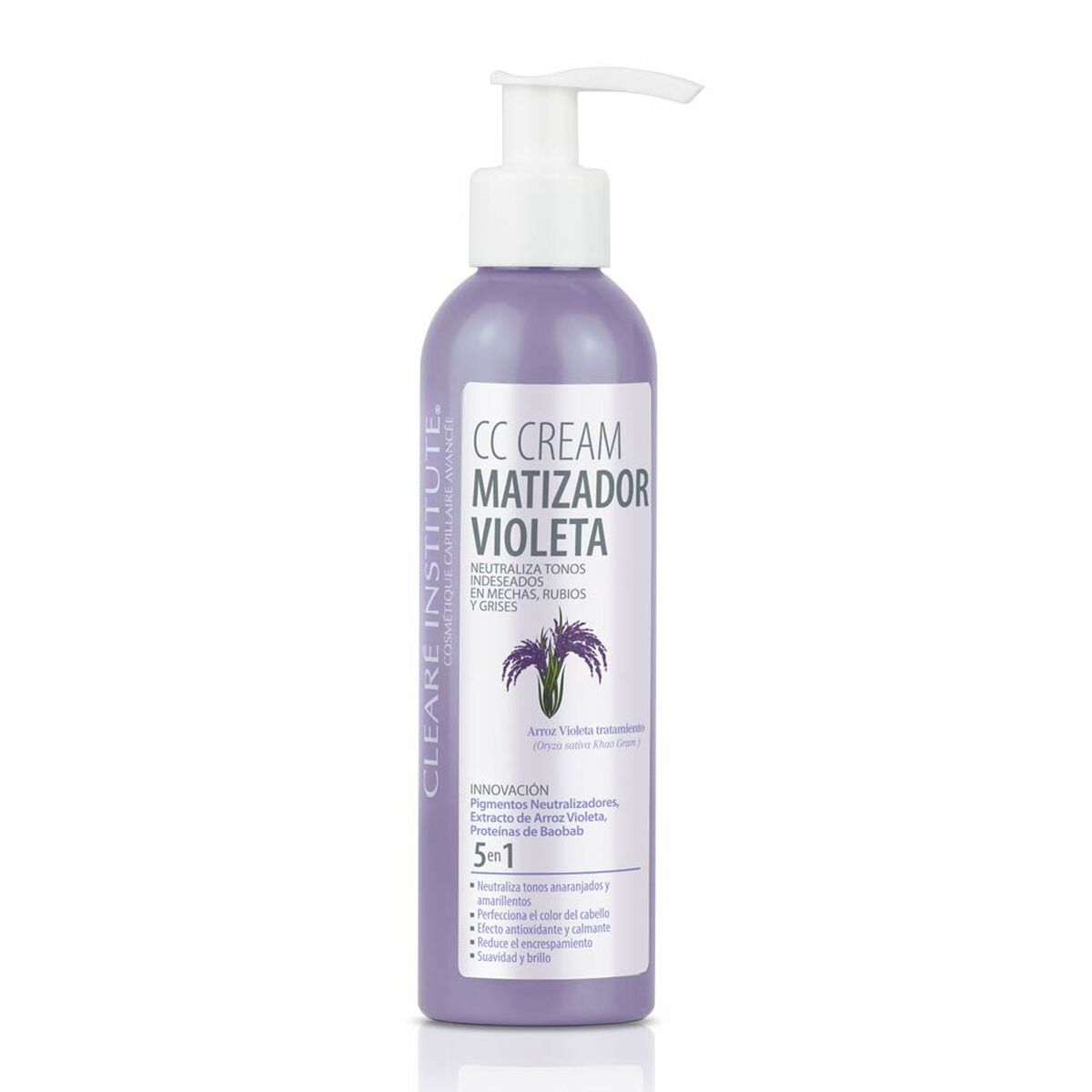 Colour base Clearé Institute Matizador Cc Blonde hair CC Hair Cream 200 ml for Women skincare packaging