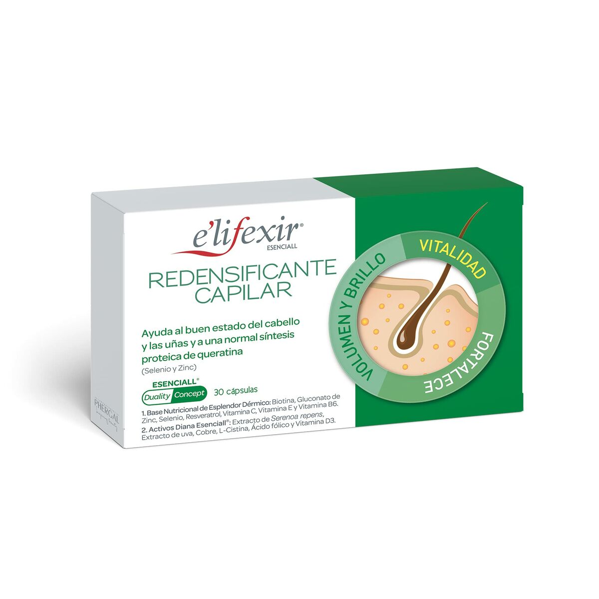 Anti-Hair Loss Care Elifexir Esenciall Capsules x 30 Units) product packaging