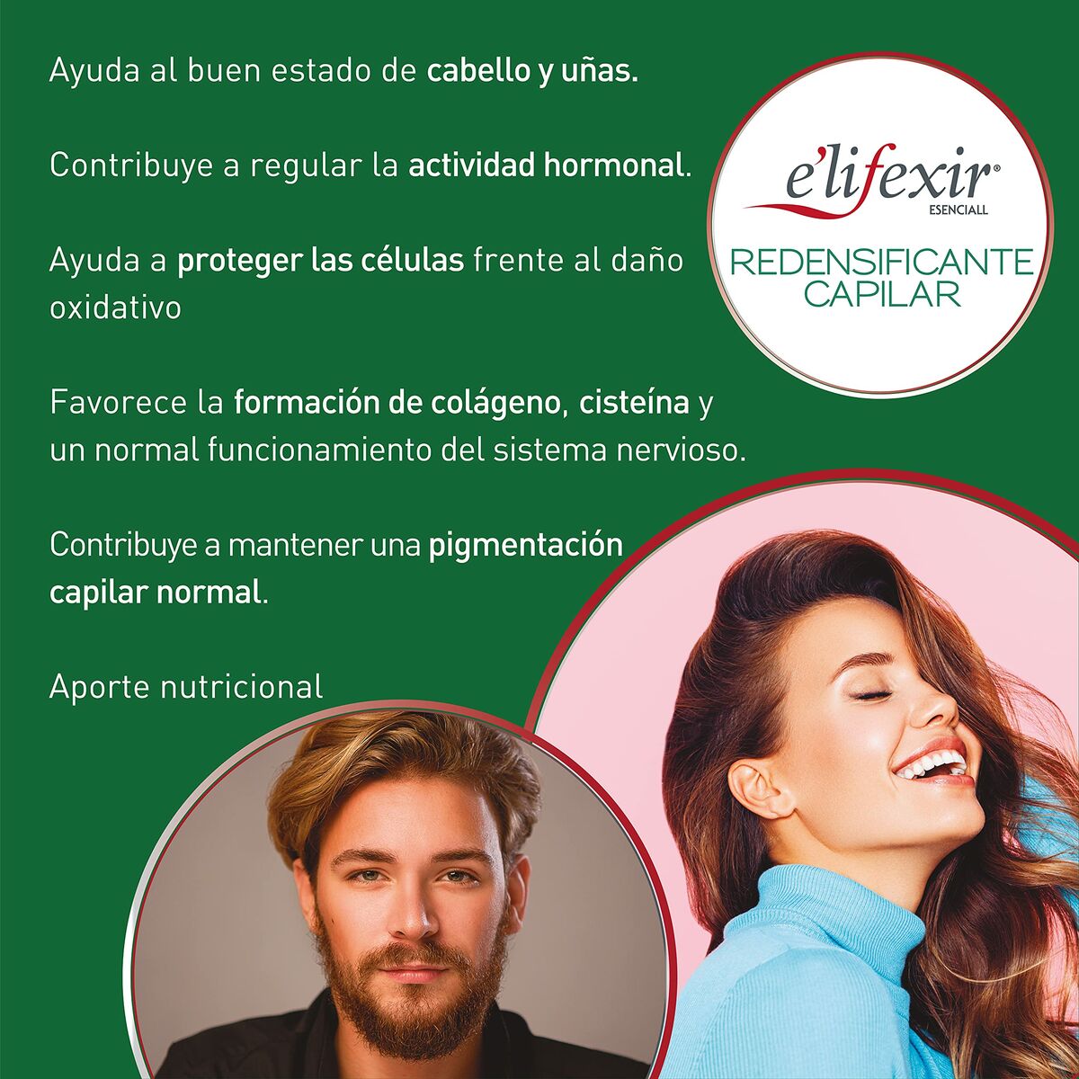 Anti-Hair Loss Care Elifexir Esenciall Capsules x 30 Units) product packaging