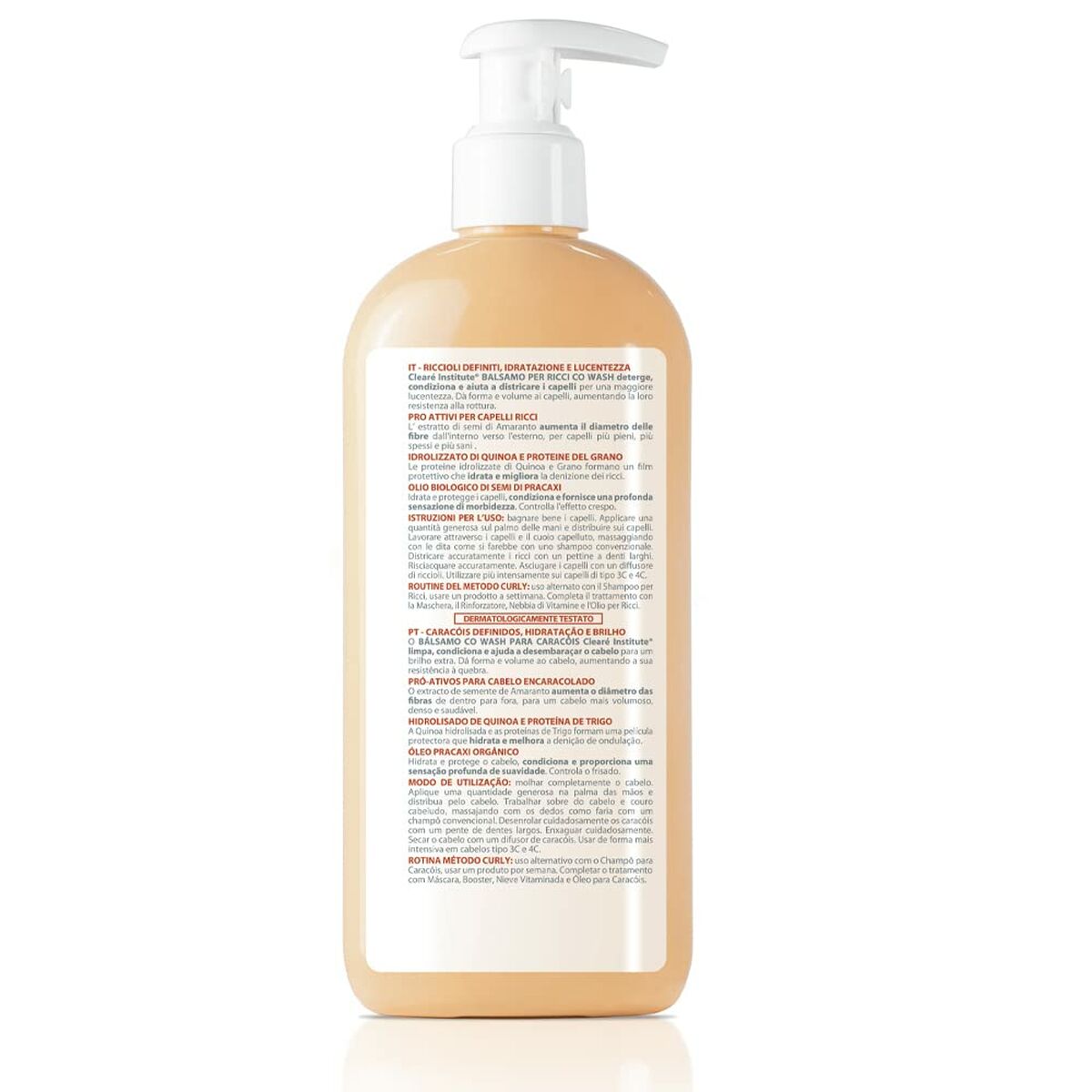Curl Defining Fluid Clearé Institute Wash Curly 300 ml product packaging