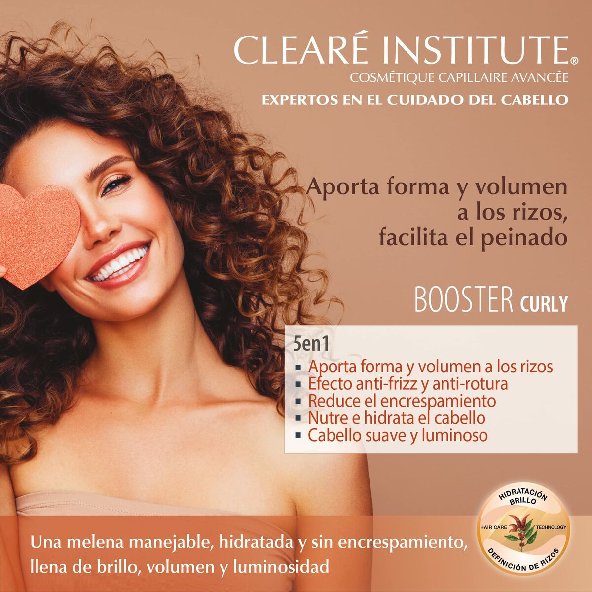 Defined Curls Conditioner Clearé Institute Booster Curly 200 ml conditioner bottle