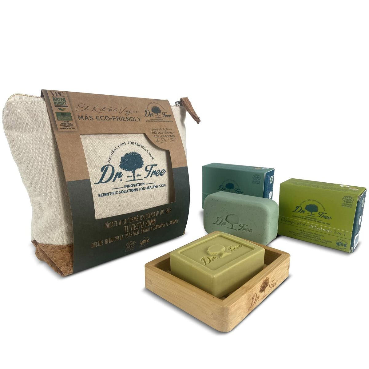 Shower Set Dr. Tree The traveler's kit Sensitive skin 4 Pieces product packaging