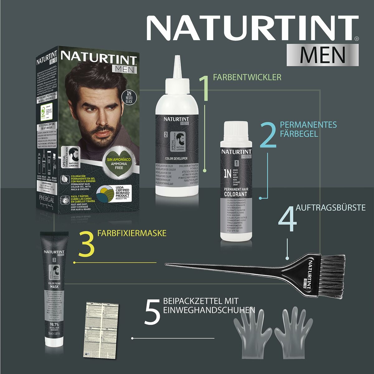 Permanent Dye Naturtint MEN 6-rubio oscuro product packaging