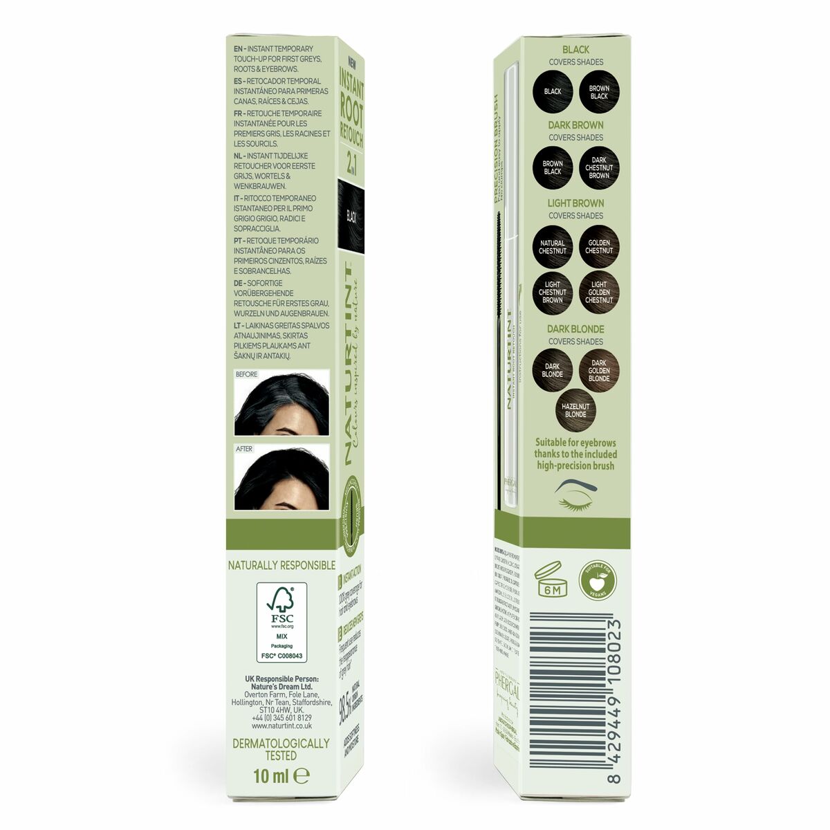 Hair Mask Naturtint COLORACIÓN 10 ml hair mask packaging