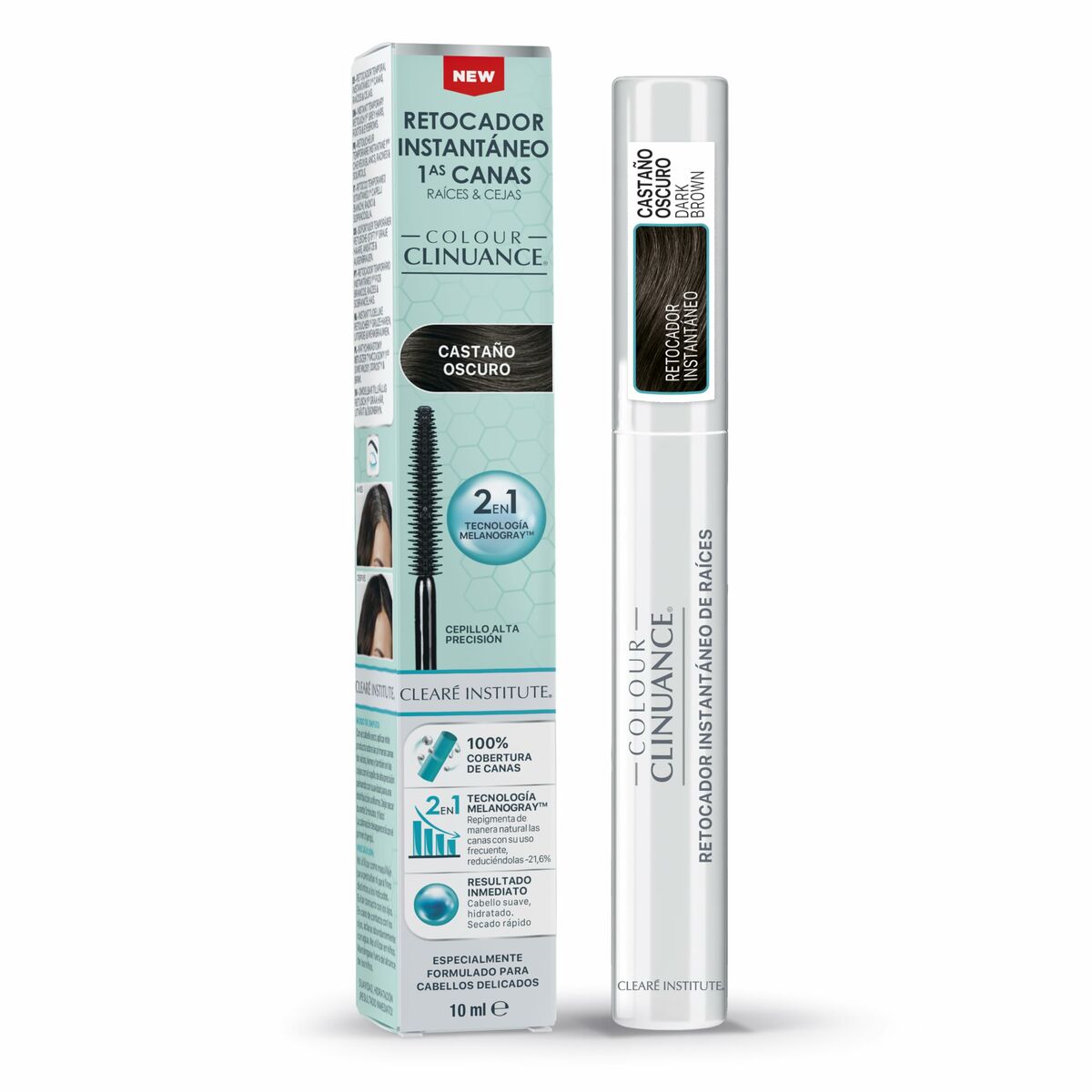 Eyebrow Tint Clearé Institute COLOUR CLINUANCE Dark Brown 10 ml product packaging
