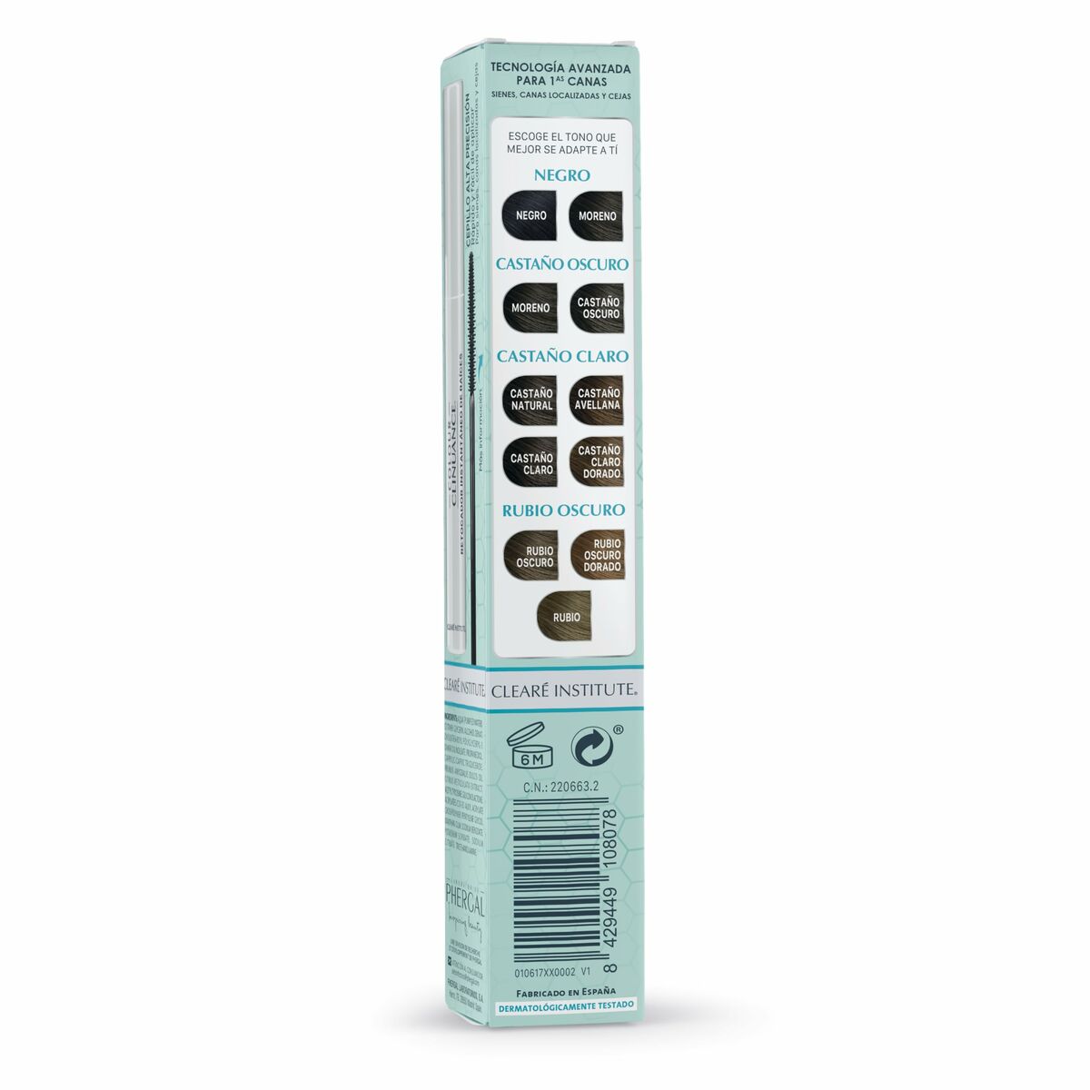 Eyebrow Tint Clearé Institute COLOUR CLINUANCE Dark Brown 10 ml product packaging