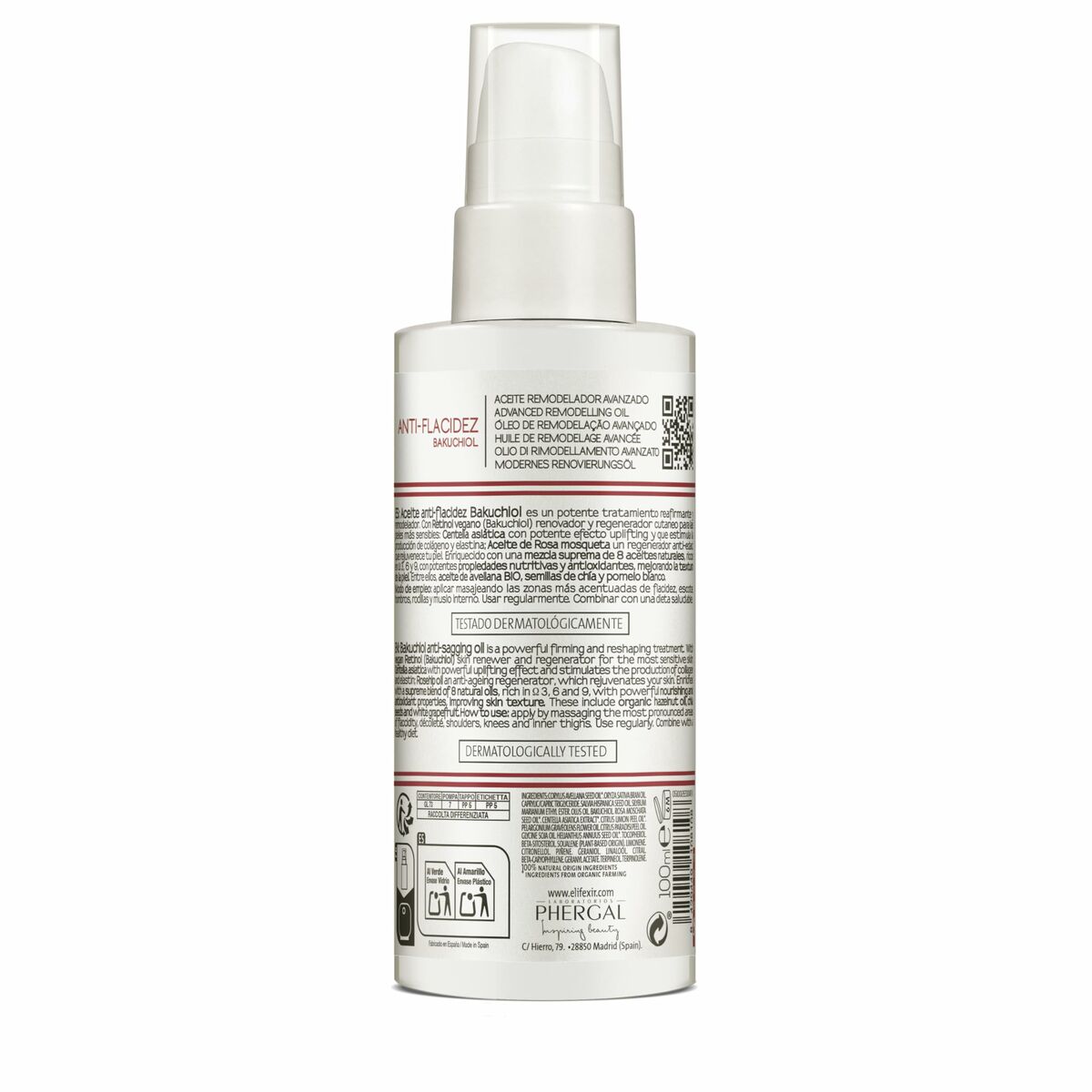 Firming Body Oil Concentrate Elifexir DERMO 100 ml product packaging