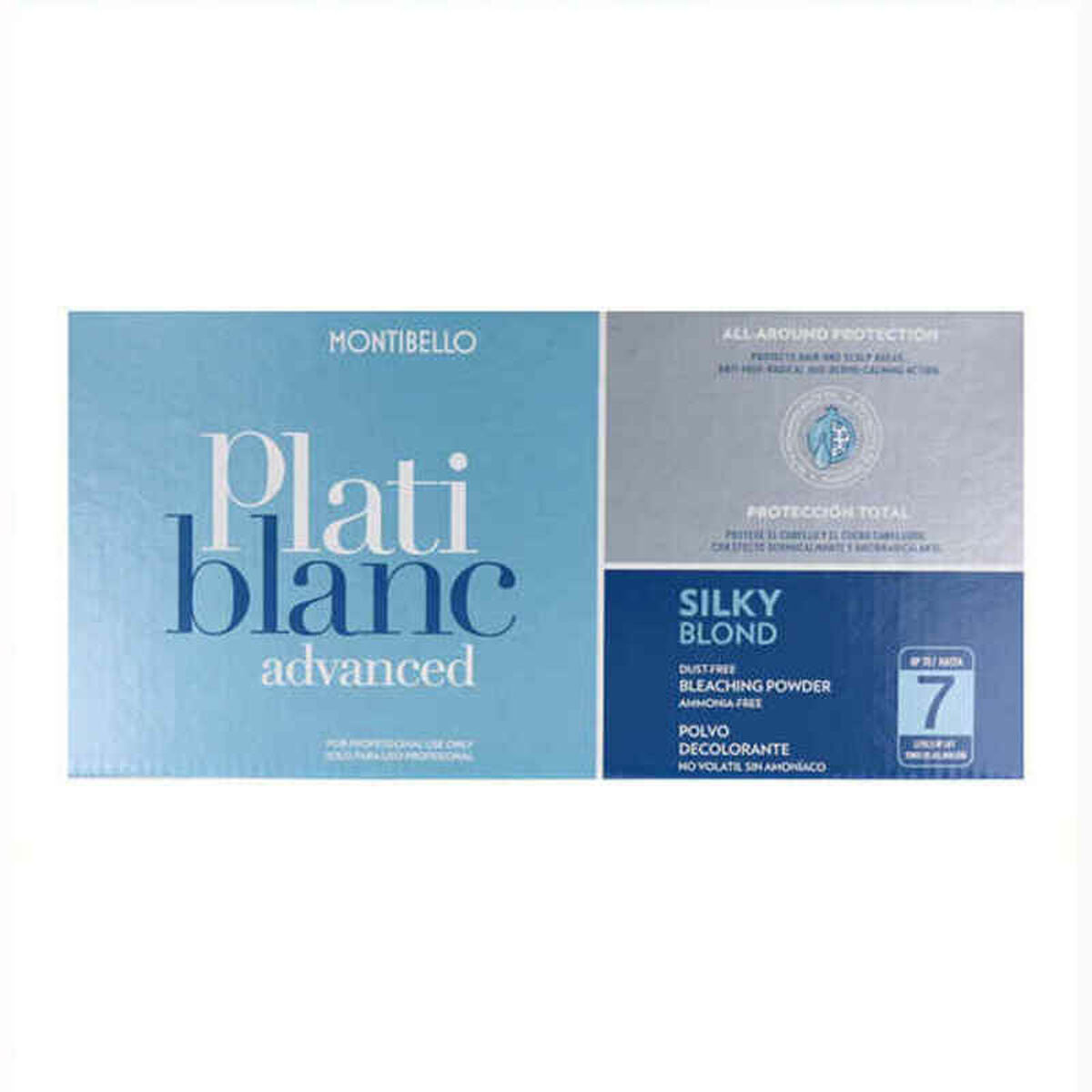 Lightener Platiblanc Advance Silky Blond Montibello Platiblanc Advanced Silky Blond (500 g) product packaging