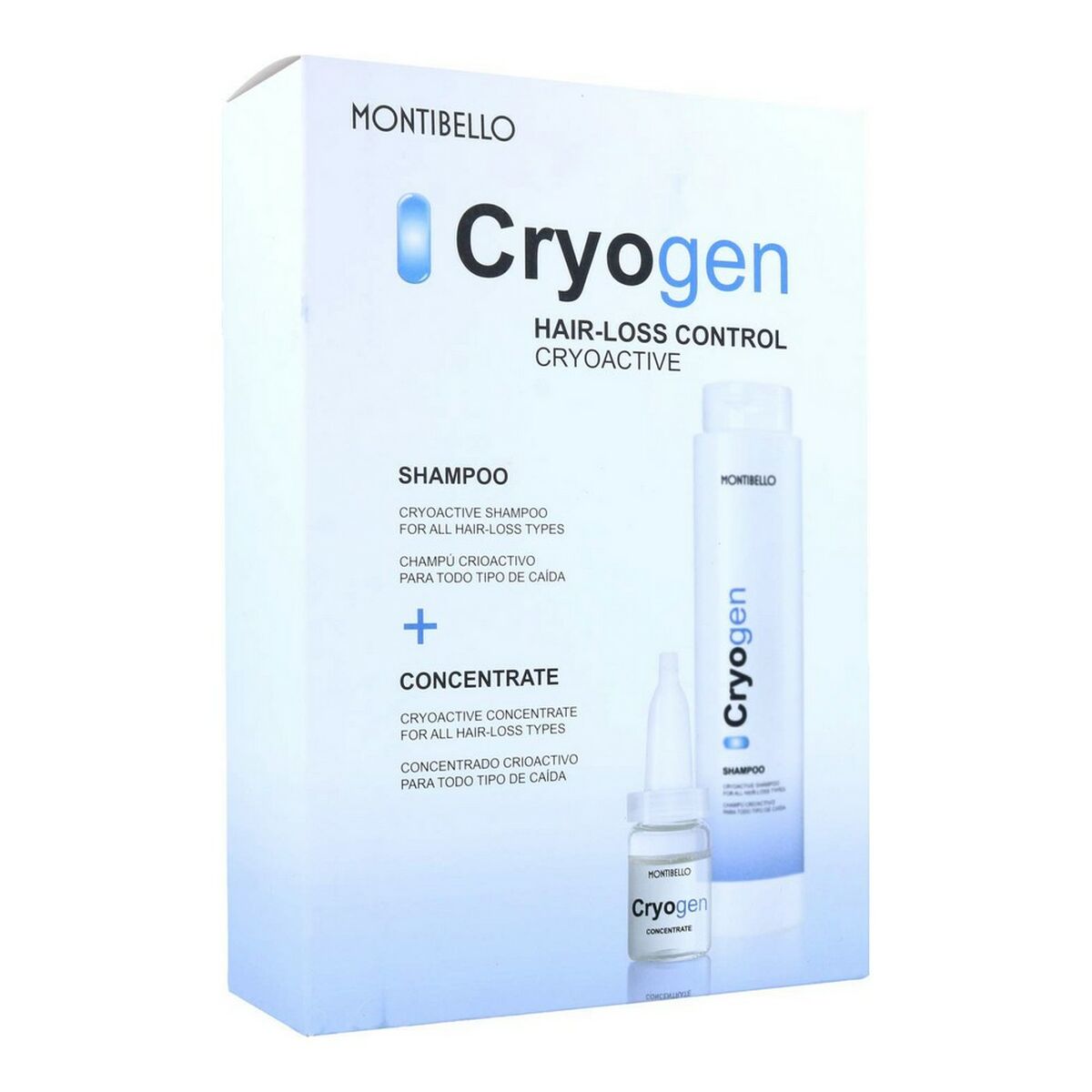 Shampoo Montibello Cryogen Pack 1 Sh + 10 X 7 for Women shampoo bottle
